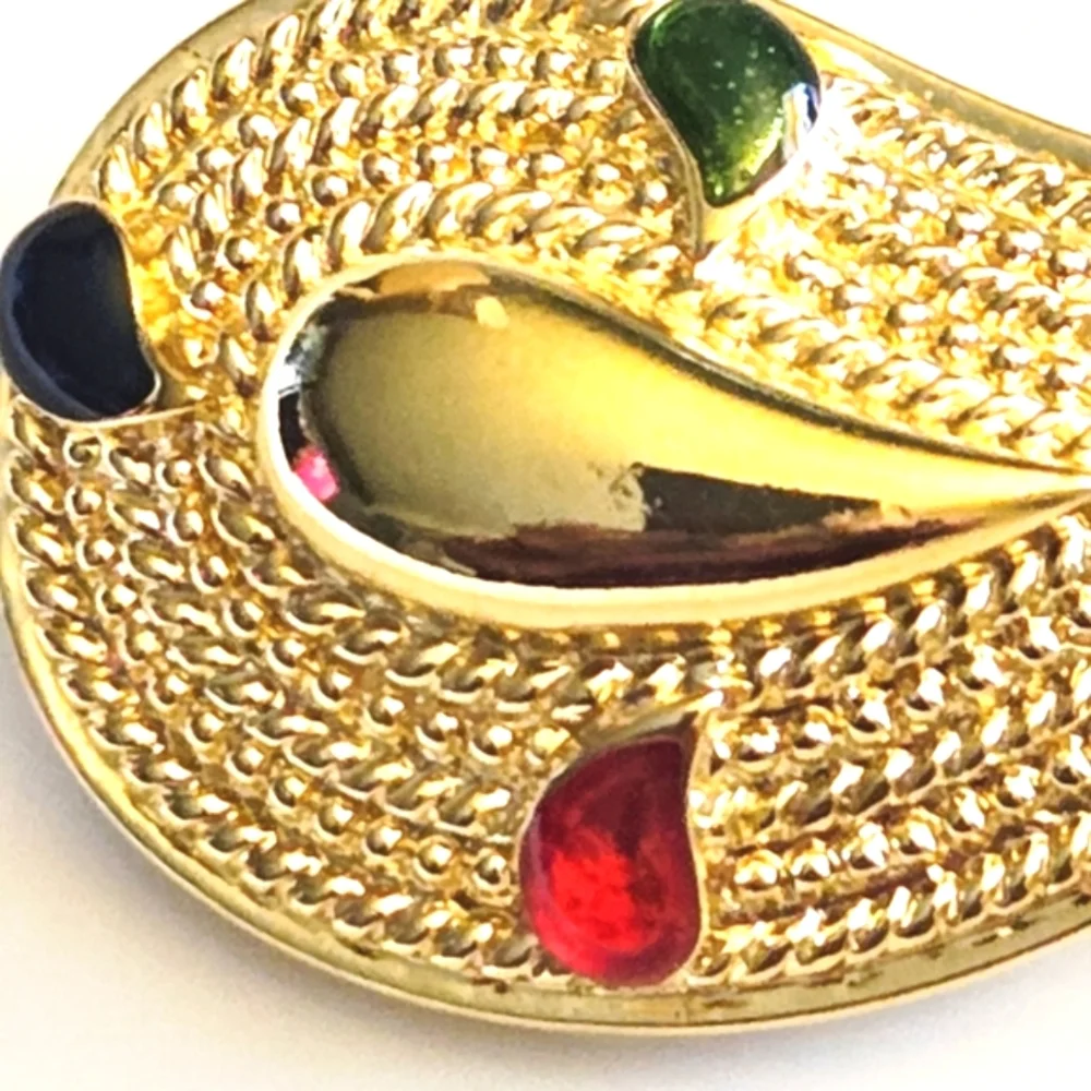 Vtg Mid-Century Modern Figural Brooch Goldtone